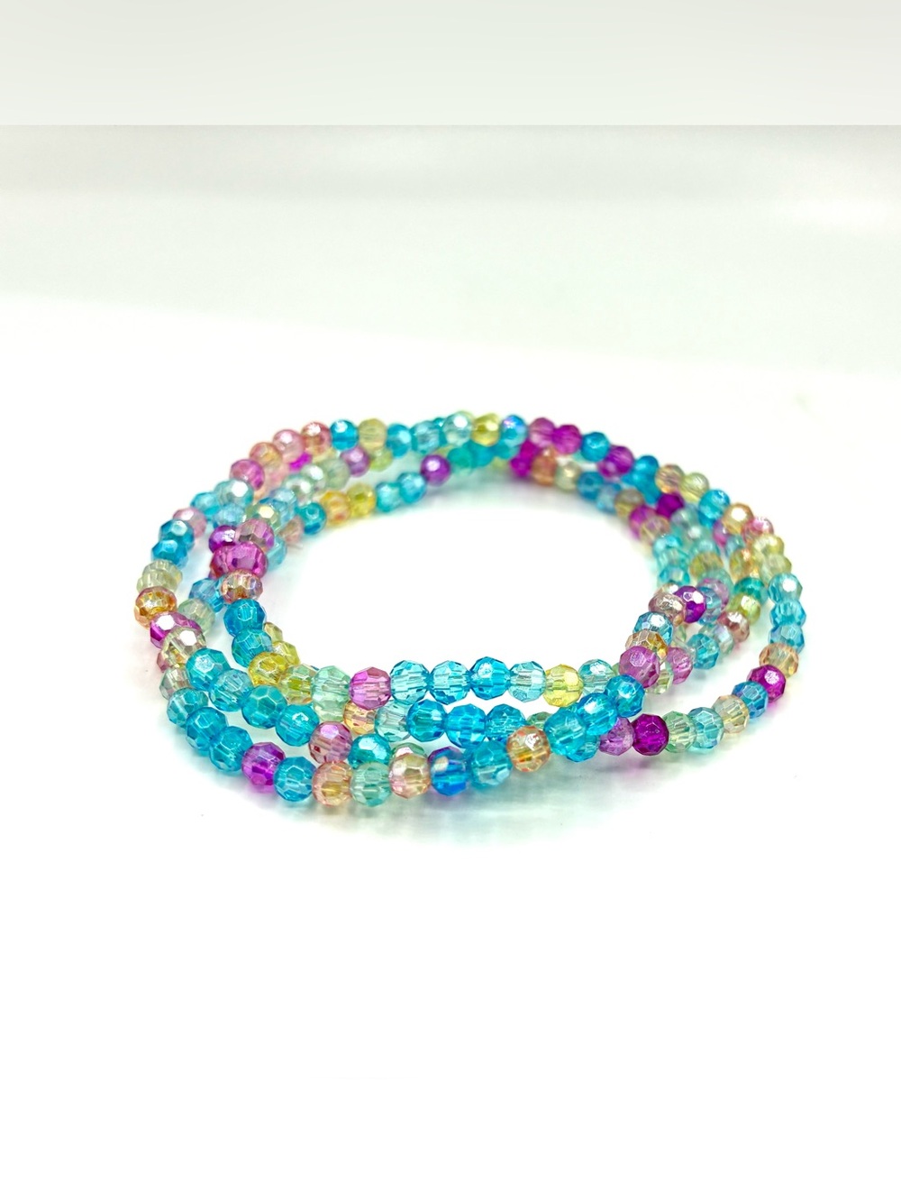 Multicolor Crystal Beaded Stretch Bracelets